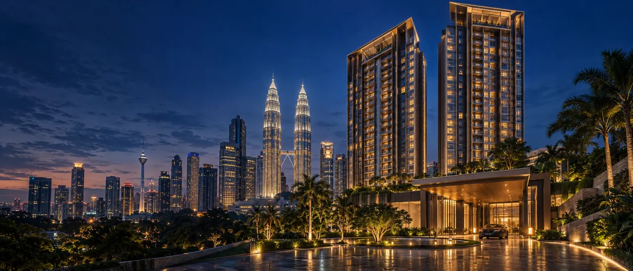 CloutHaus Residences facing the Petronas Twin Towers