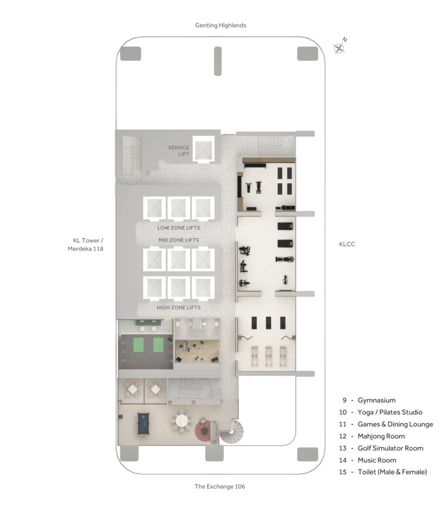 CloutHaus Level 33A facility plan